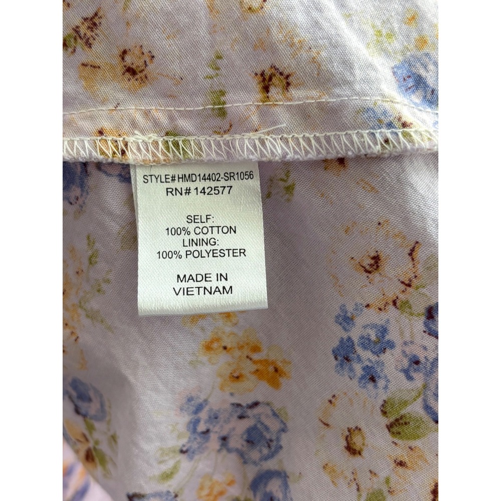 Haute Monde Lavender Floral Midi Dress Women Size L - Picture 7 of 8